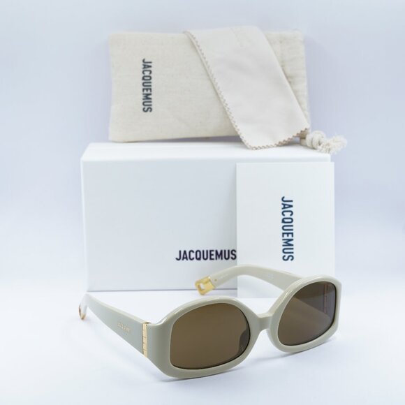 Jacquemus COLAPSO JAC/15 C3 Geometric Sunglasses - Beige/Brown - Picture 1 of 11